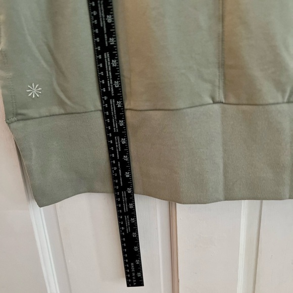 ATHLETA Retroterry V-Neck Sweatshirt Tee Sleeveless in Fern Green, Size L - Picture 16 of 16